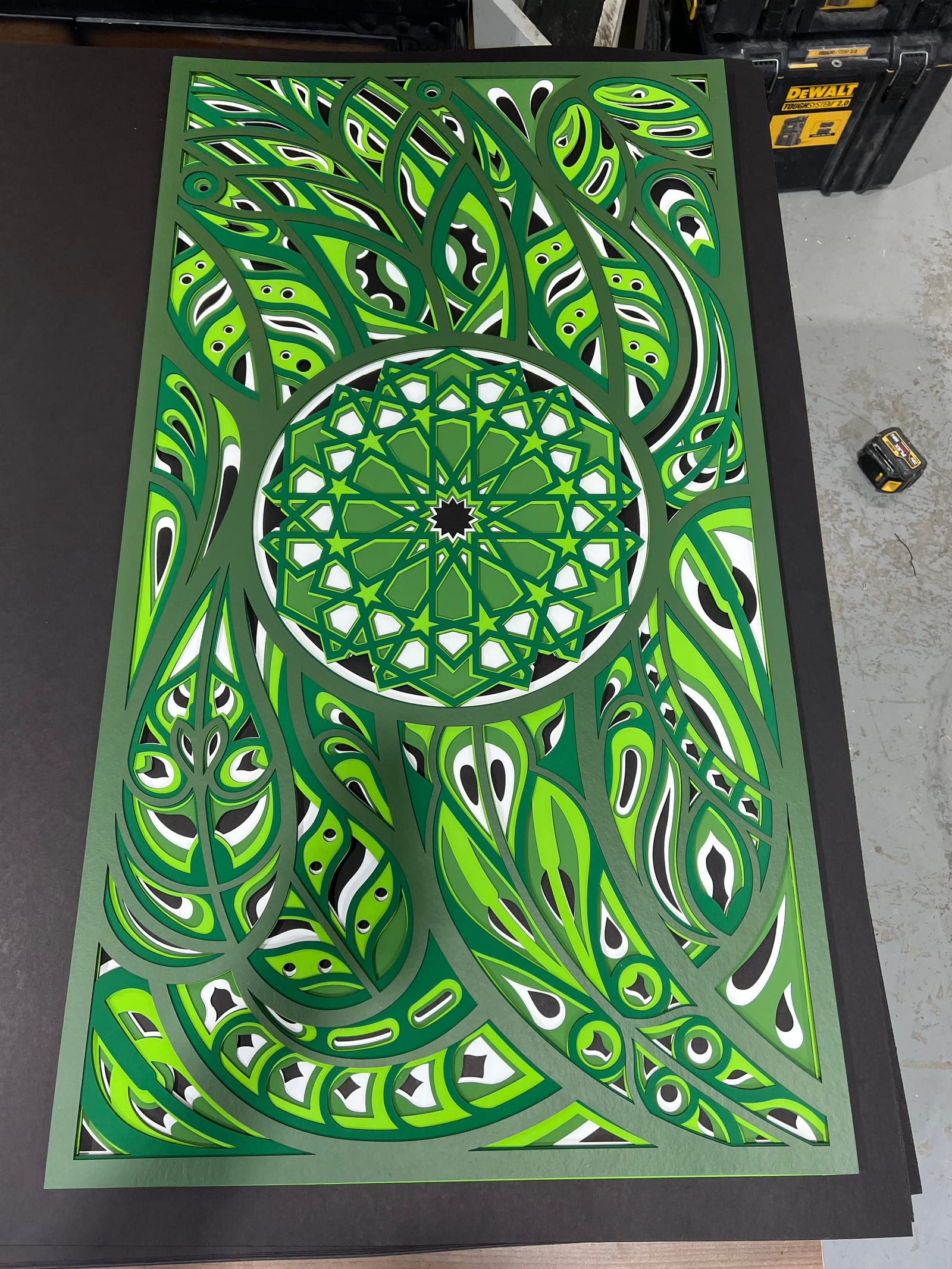 Fusion Tropical in finished green and lime, freshly painted.